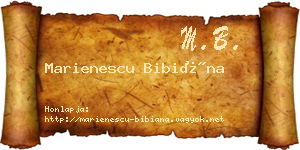 Marienescu Bibiána névjegykártya
